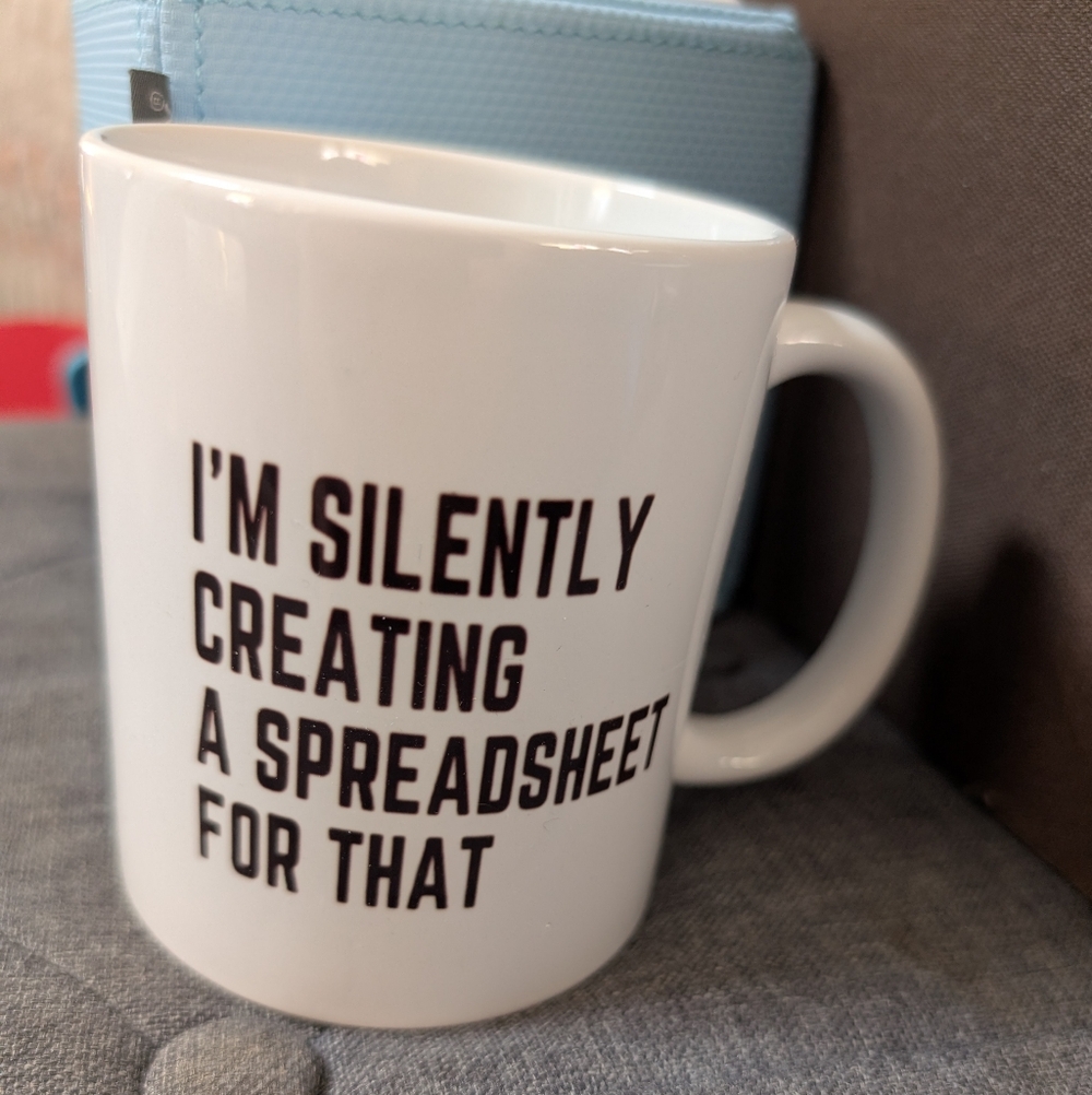 White Ceramic Mug with Humorous Text